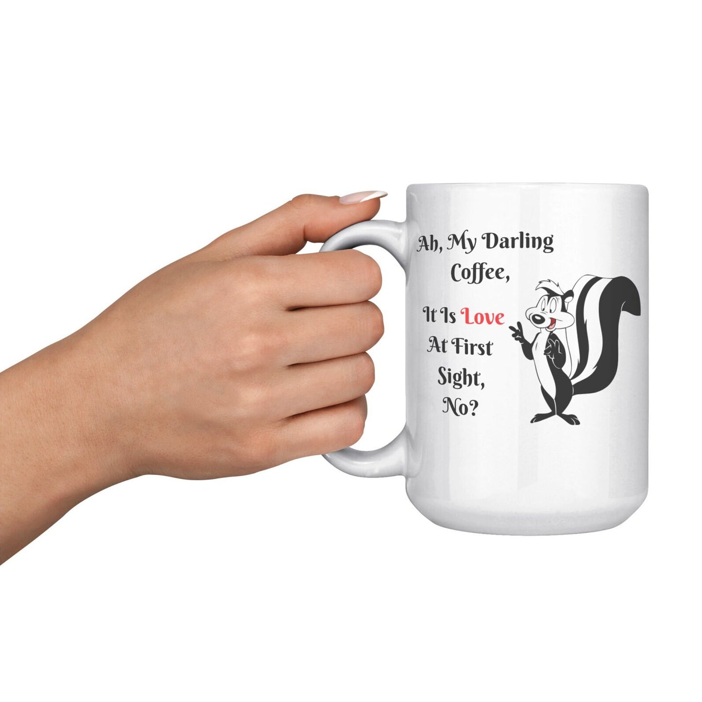 Pepe Le Pew Mug / Nostalgic Coffee Mug / Novelty Coffee Mug / Coffee Lover Gift / Looney Tunes Mug / Cute Pepe Le Pew Mug / Cartoon Mug