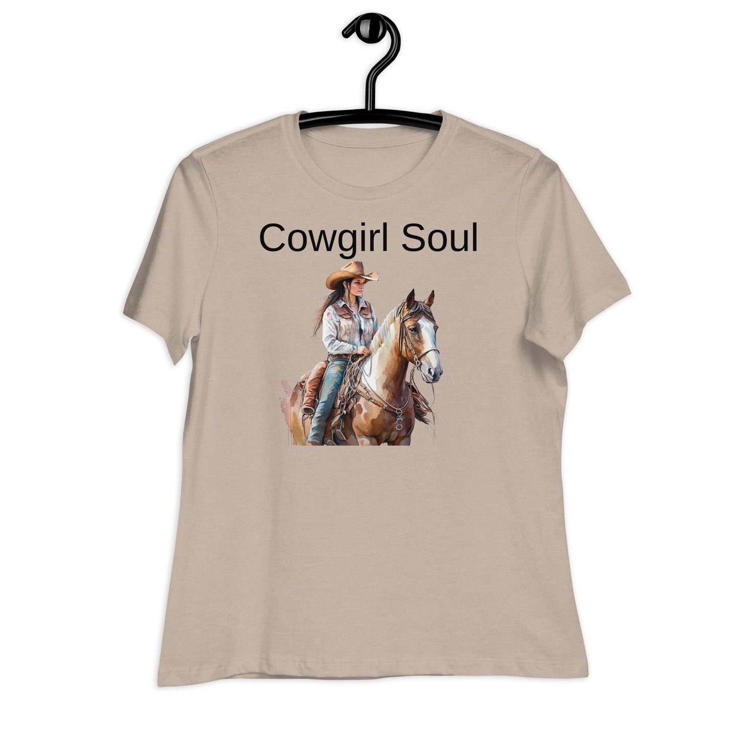 Cowgirl T Shirt, Equestrain T shirt, Rodeo Theme Shirt, Cowgirl at heart, Country shirt, Women's Relaxed T-Shirt