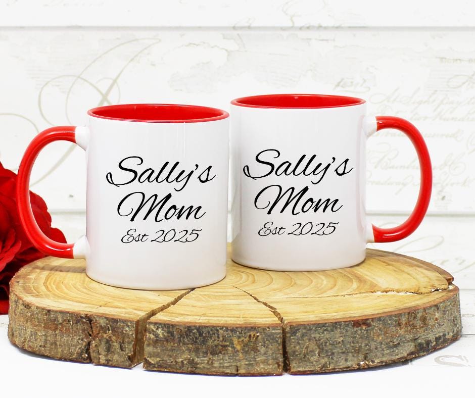 Personalized Mom Mug, New Mom gift idea's, New Parent gifts, Pregnancy announcement