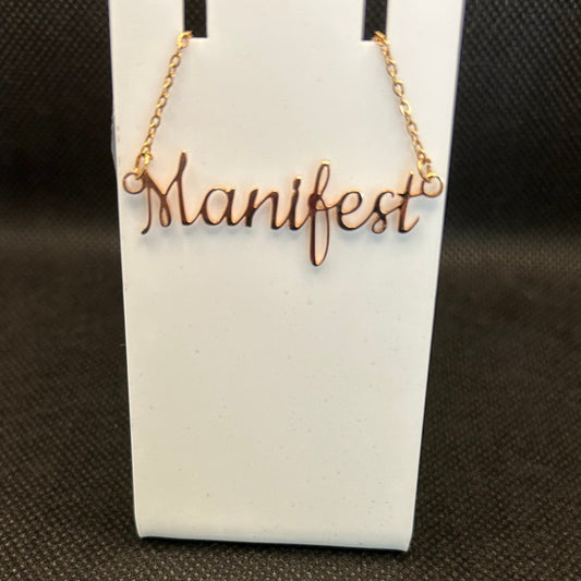 Personalized Word Of Intent Necklace / Inspiration Necklace / Customized Name Necklace / 316 Stainless Steel / Personal Growth