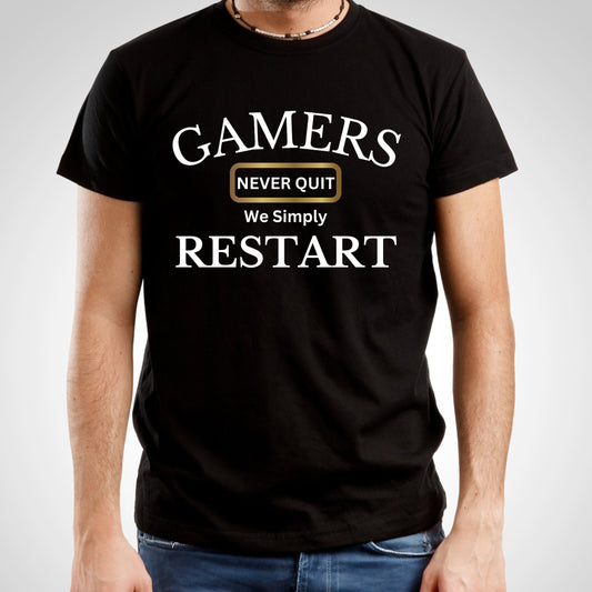 Gamers T shirt / Gamers Don't Quit Shirt / Gamers Life / Addicted To Gaming / Trendy Statement Graphic T shirt / Unisex T Shirt