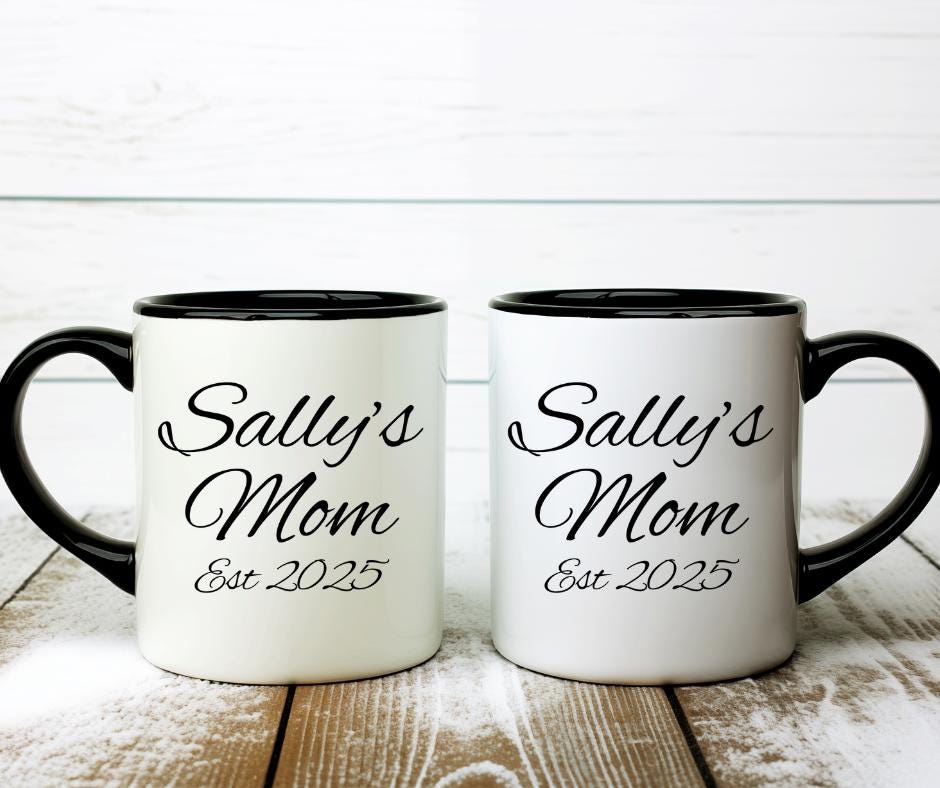 Personalized Mom Mug, New Mom gift idea's, New Parent gifts, Pregnancy announcement