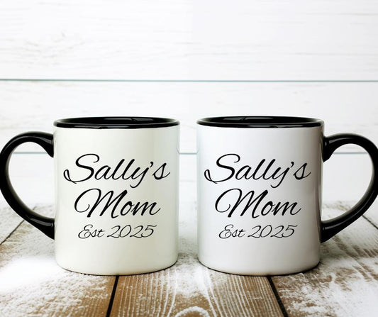 Personalized Mom Mug, New Mom gift idea's, New Parent gifts, Pregnancy announcement
