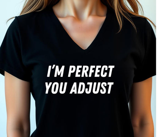 Sarcastic T Shirt I'm perfect You adjust, Attitude Tee, Funny statement shirt, Sarcastic humor Perfectionist